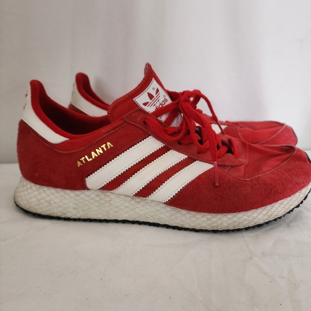 Adidas Atlanta Scarlet Red Sneakers Shoes Mens 9